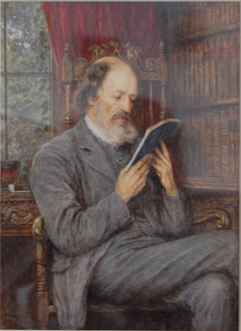 Tennyson Reading in his Library at Farringford