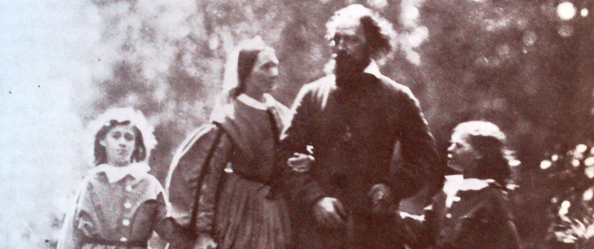 tennyson family in the garden