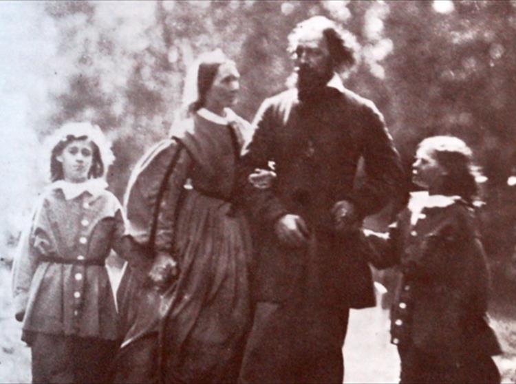 Tennyson with his family